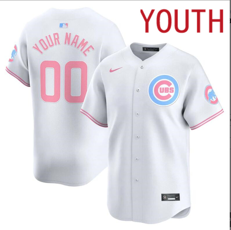 Youth Chicago Cubs Custom white 2024 Nike MLB jersey->customized nfl jersey->Custom Jersey